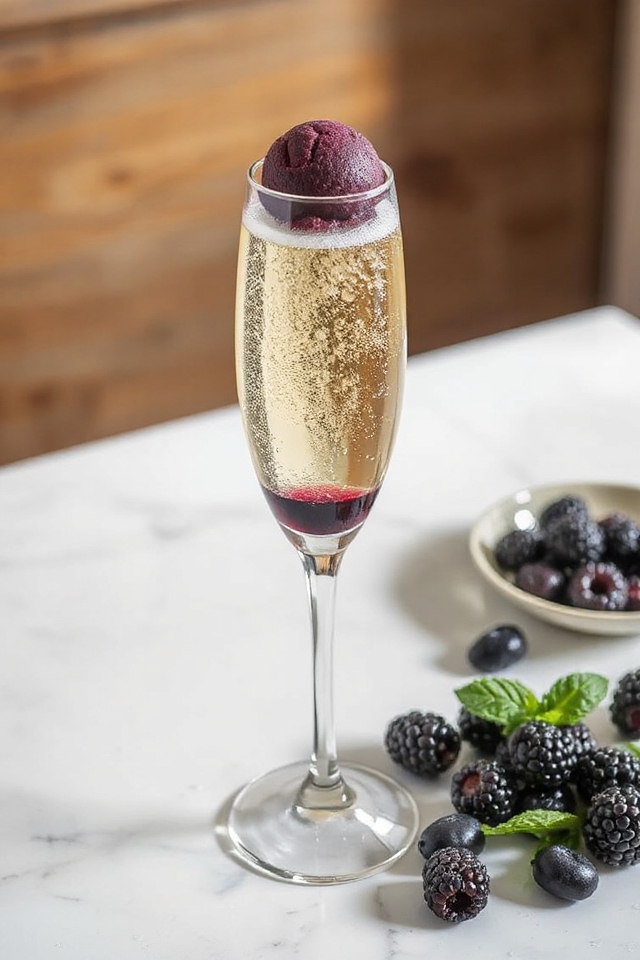 blackberry champagne cocktail recipe