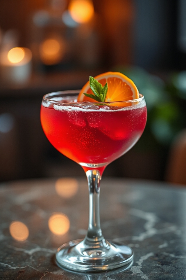 blood orange sake cocktail