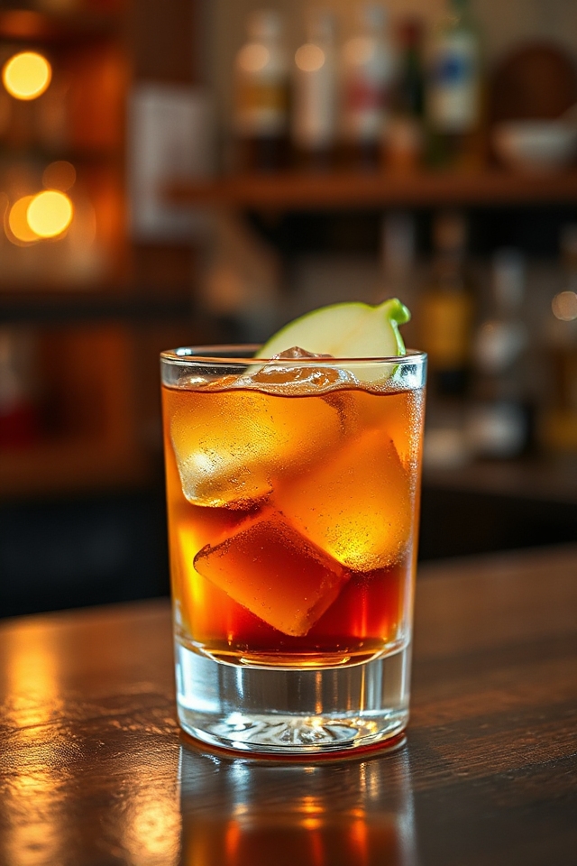 calvados cocktail with maple syrup