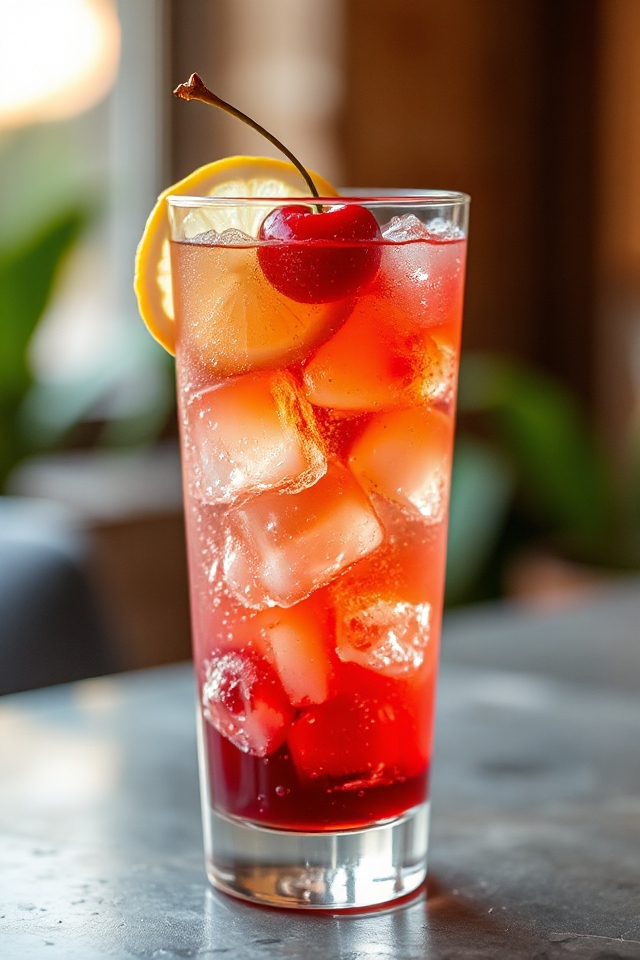 chilled fruity cocktail creation