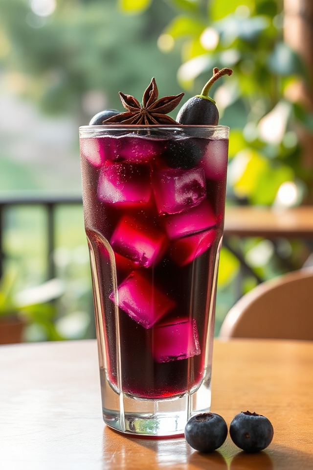 chilled herbal fruit cocktail
