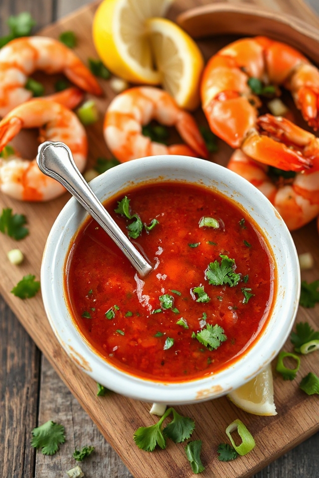 cilantro infused seafood dipping sauce