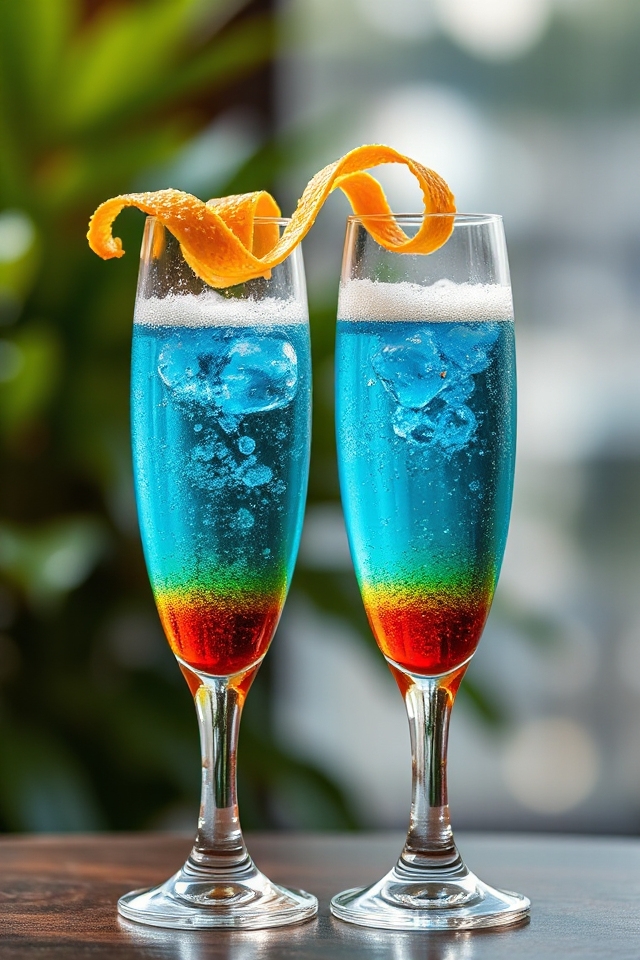 colorful bubbly festive cocktail