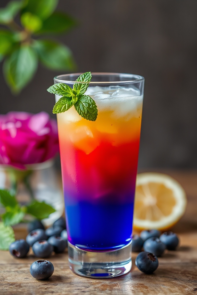 crafting a colorful cocktail