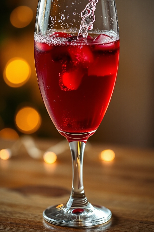 cranberry kir champagne cocktail