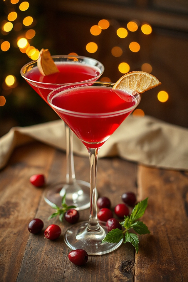 cranberry rum holiday drink recipe