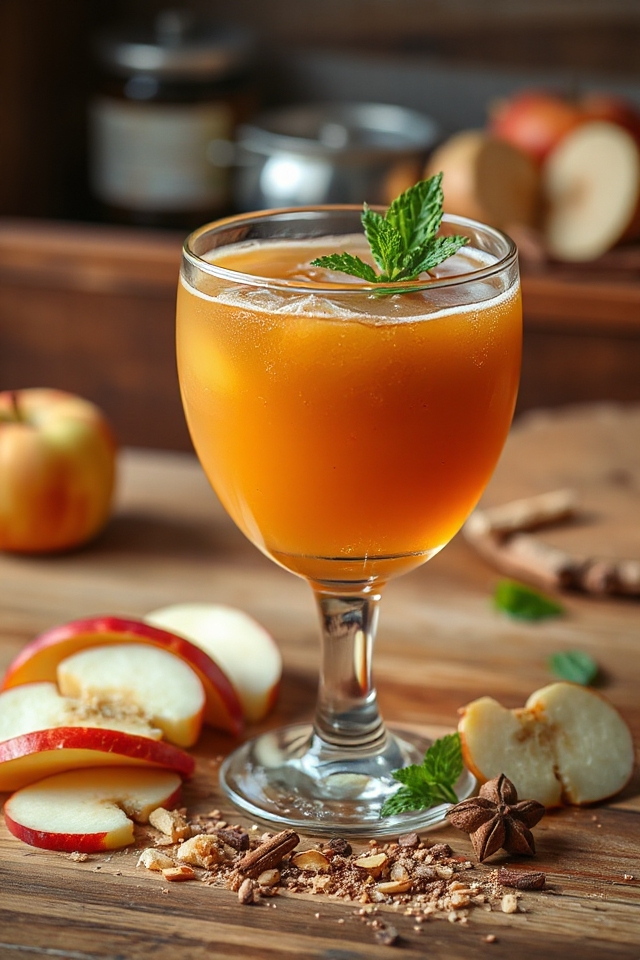 fresh apple ginger cocktail