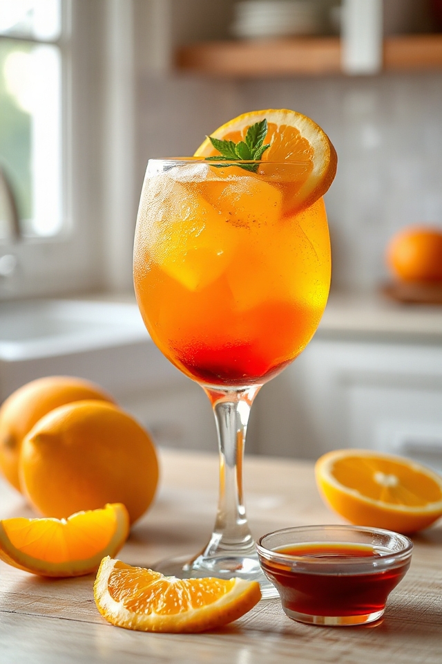 fresh orange juice cocktail