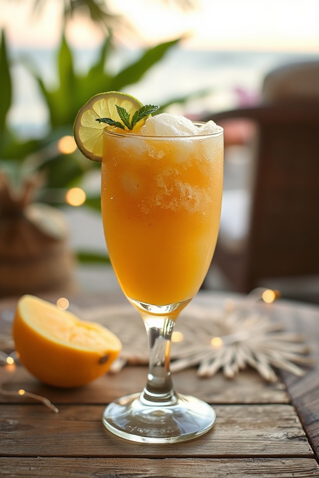 frozen mango rum cocktail