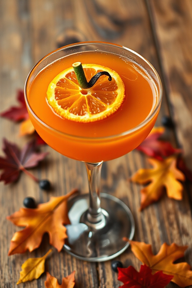 halloween themed pumpkin drink