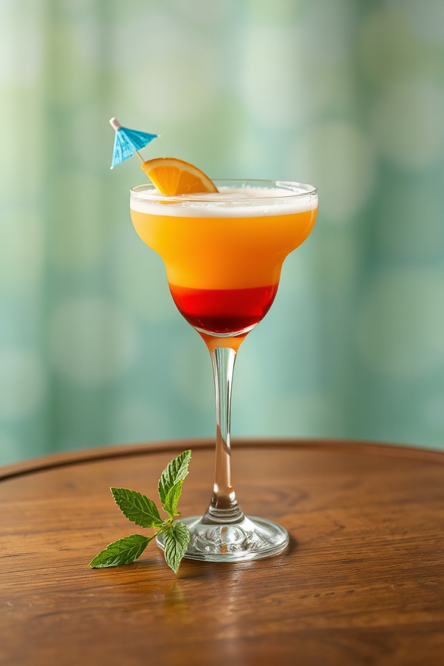 indulgent tropical cocktail creation