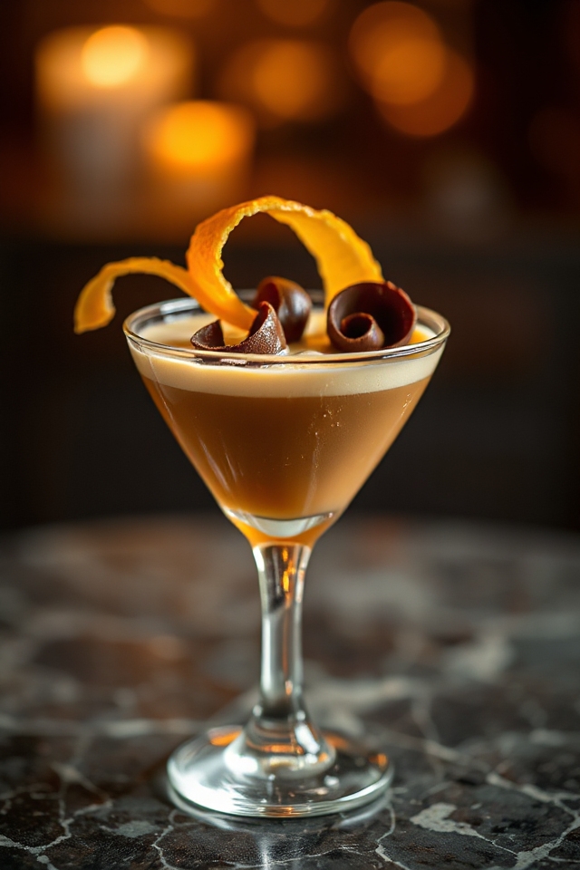 jaffa cocktail shake strain garnish