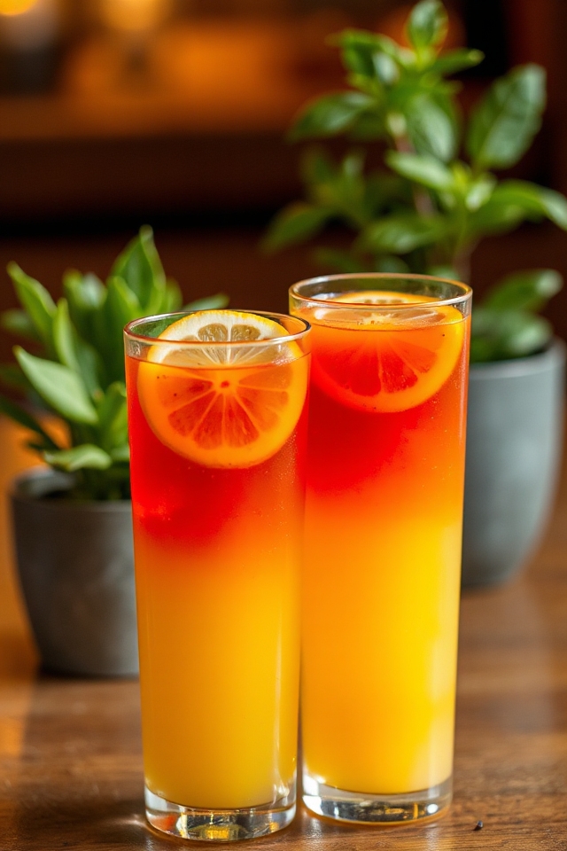layered pineapple tomato cocktail