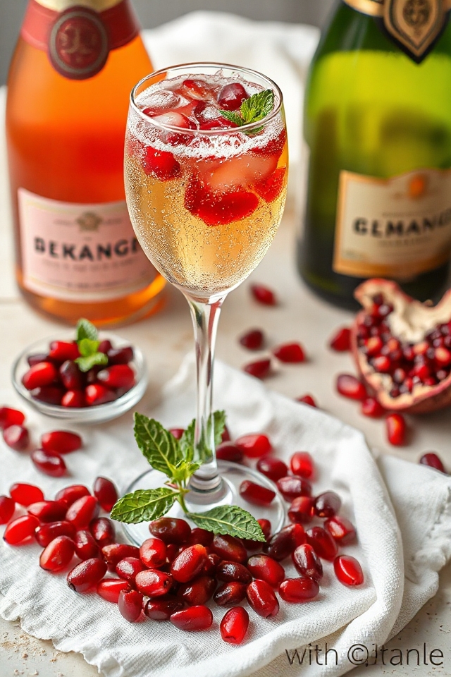 pomegranate champagne cocktail recipe