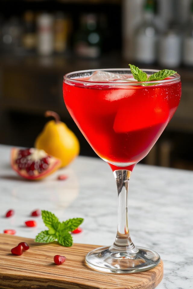 pomegranate pear cocktail recipe