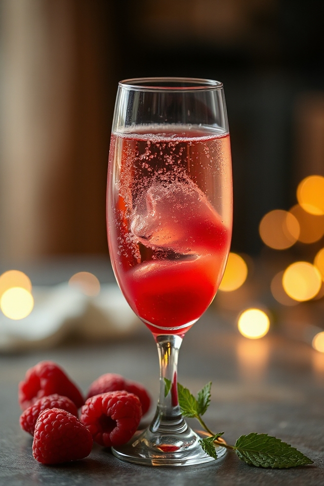 raspberry champagne cocktail recipe