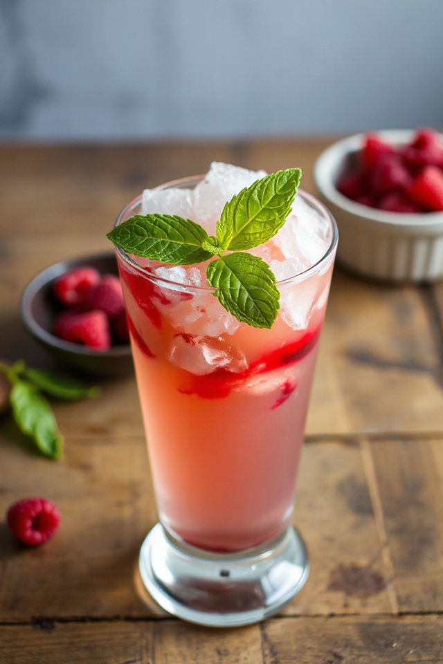 raspberry cocktail preparation instructions