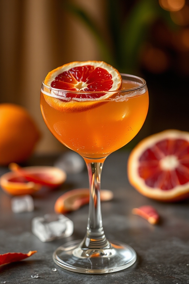 refreshing blood orange cocktail