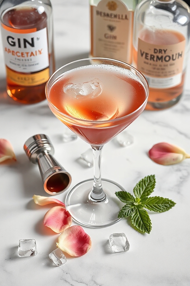 rose cocktail preparation steps
