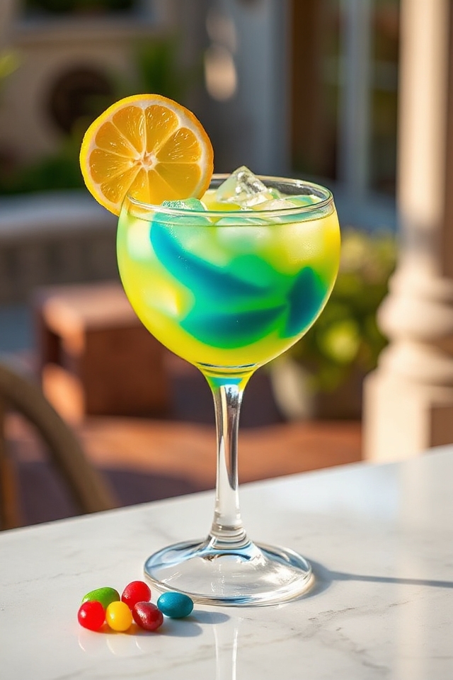 shake up colorful cocktail