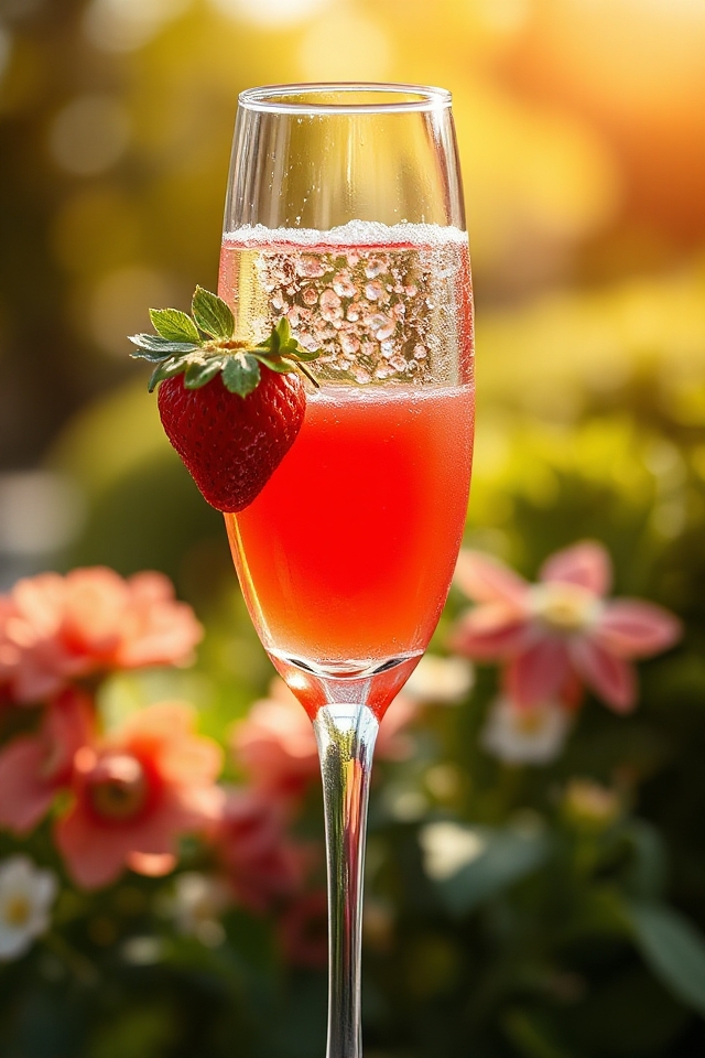 strawberry champagne cocktail recipe