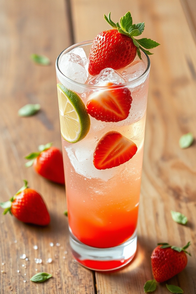 strawberry cocktail mixing instructions