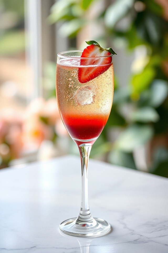 strawberry pur e meets prosecco