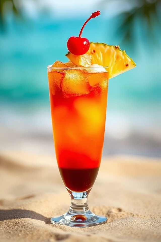 tropical cocktail mixing fun