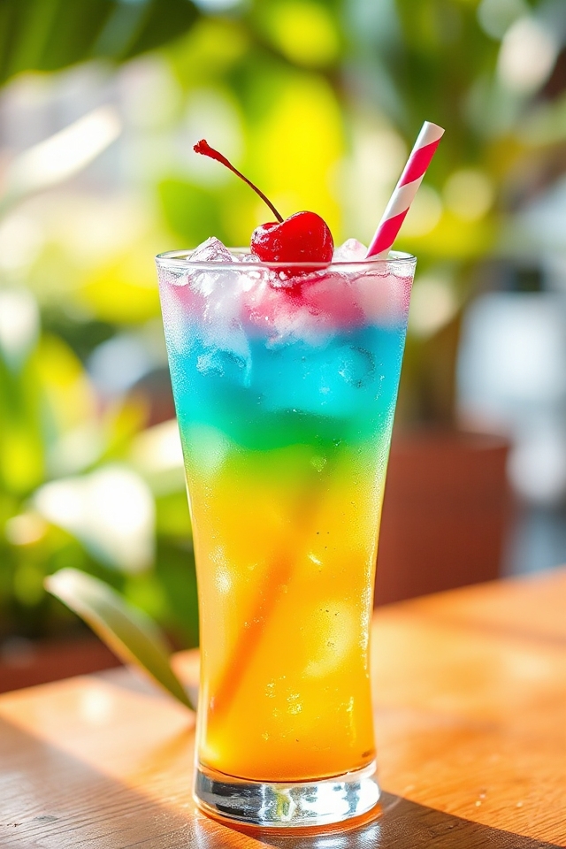 tropical cocktail mixing fun