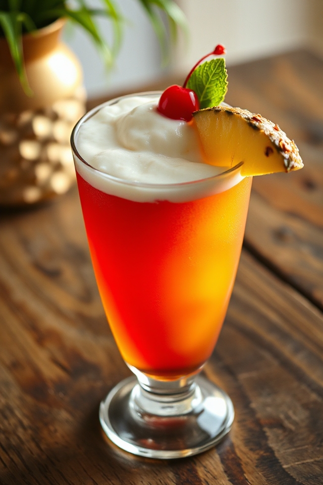 tropical cocktail shaking recipe