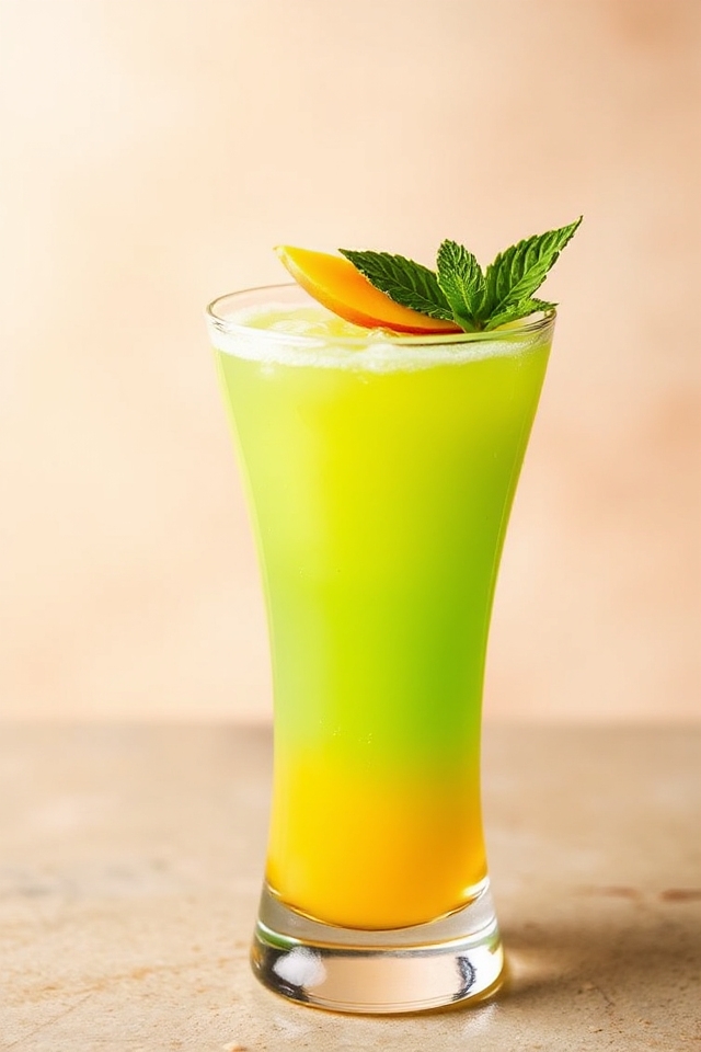 tropical fruity cocktail creation