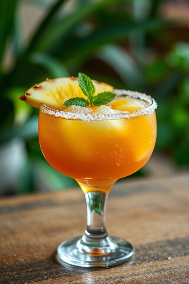 tropical slushy cocktail creation