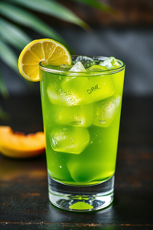 vibrant green goblin cocktail