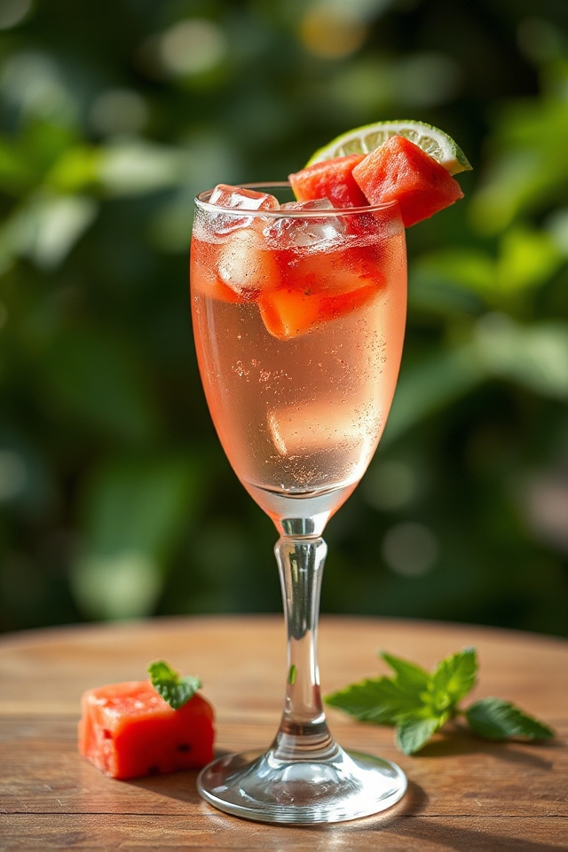 watermelon champagne cocktail recipe