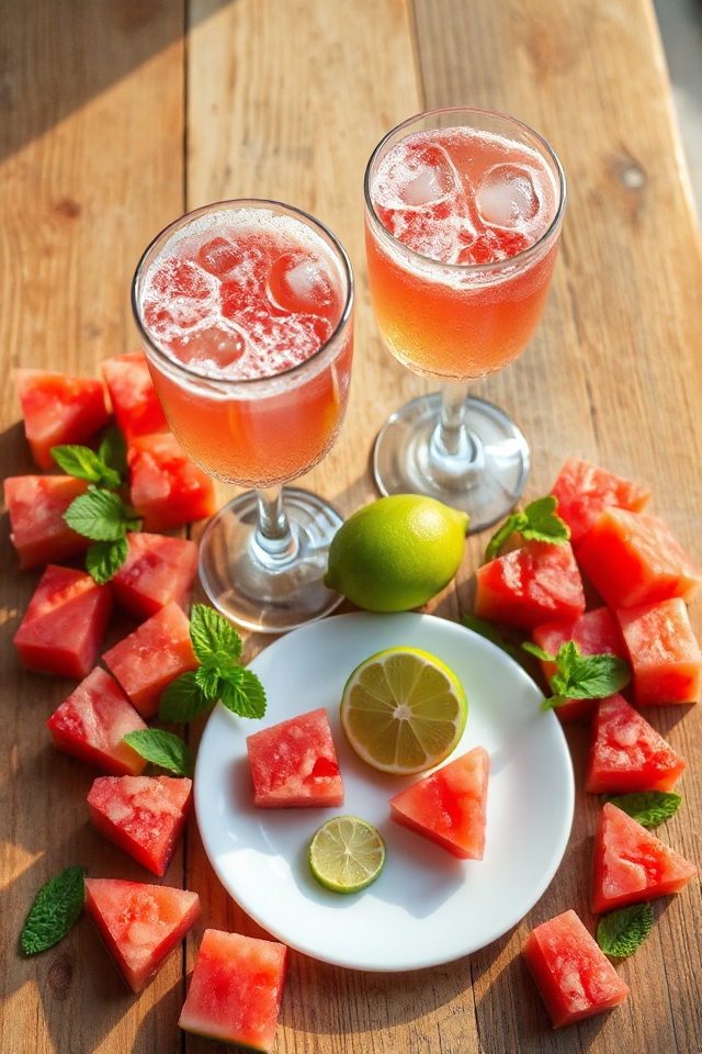 watermelon champagne cocktail recipe