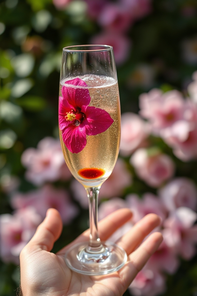 wild hibiscus champagne cocktail recipe